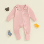 Solid Collared Pocket Onesie