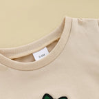 Fuzzy Embroidery Dino T-shirt & Shorts