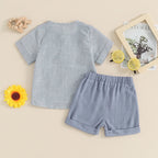 Striped Pocket Top & Shorts