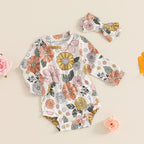Floral Clara Onesie & Headband