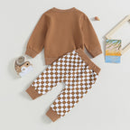 Checkered Plaid Pocket Top & Pants