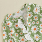 Ruffled Daisy Footie Onesie & Bow
