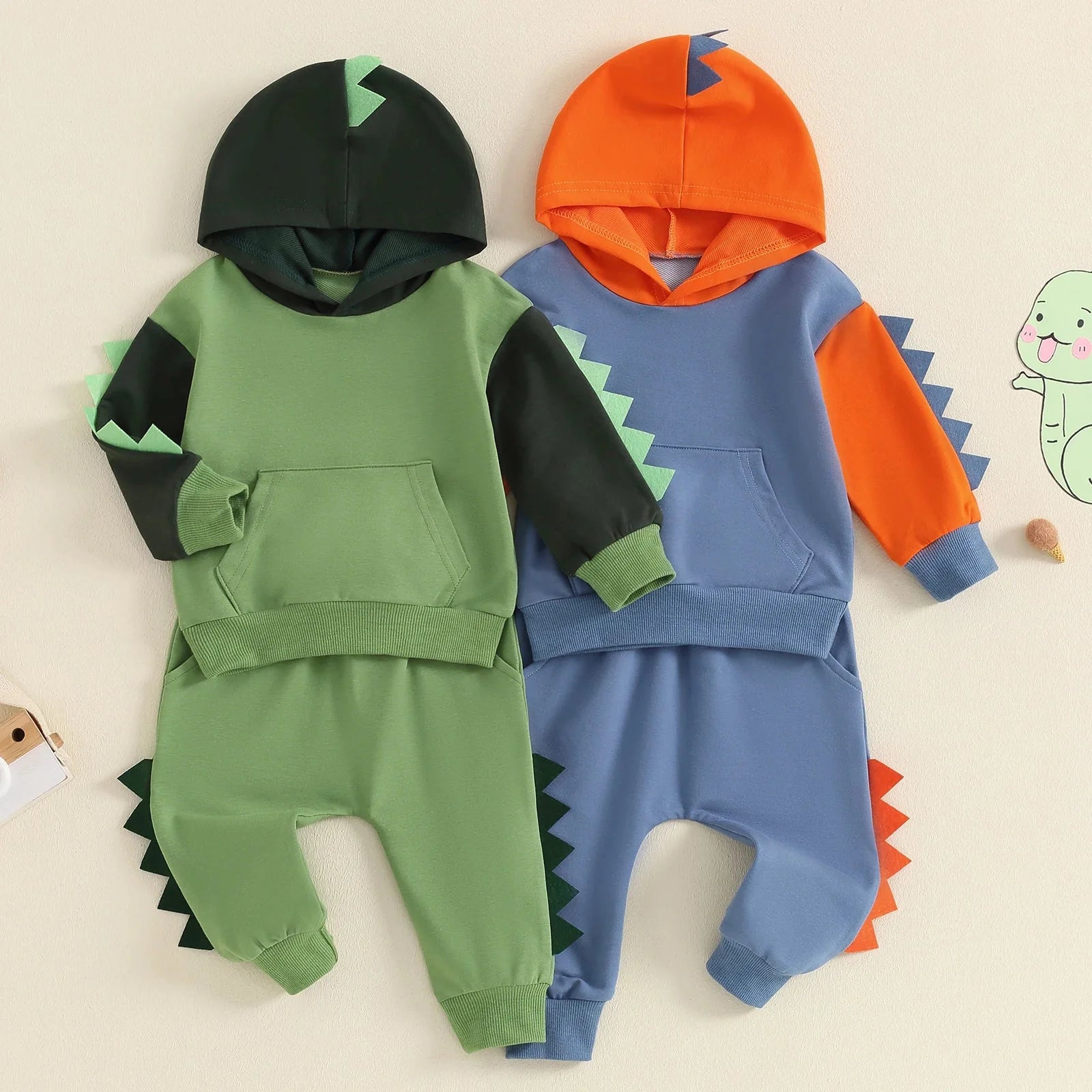 Dinosaur Spike Hoodie & Pants