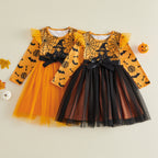 🧙‍♀️ Witchy Pumpkin Girl Halloween Dress