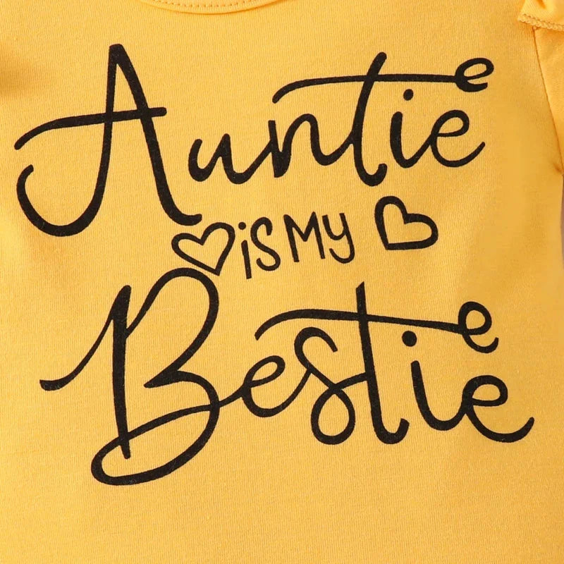 Auntie is My Bestie Sunflower Outfit