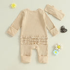 Ruffled Ribbed Daddy's Girl Onesie & Headband