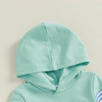 Striped Color Patch Hoodie Outfit