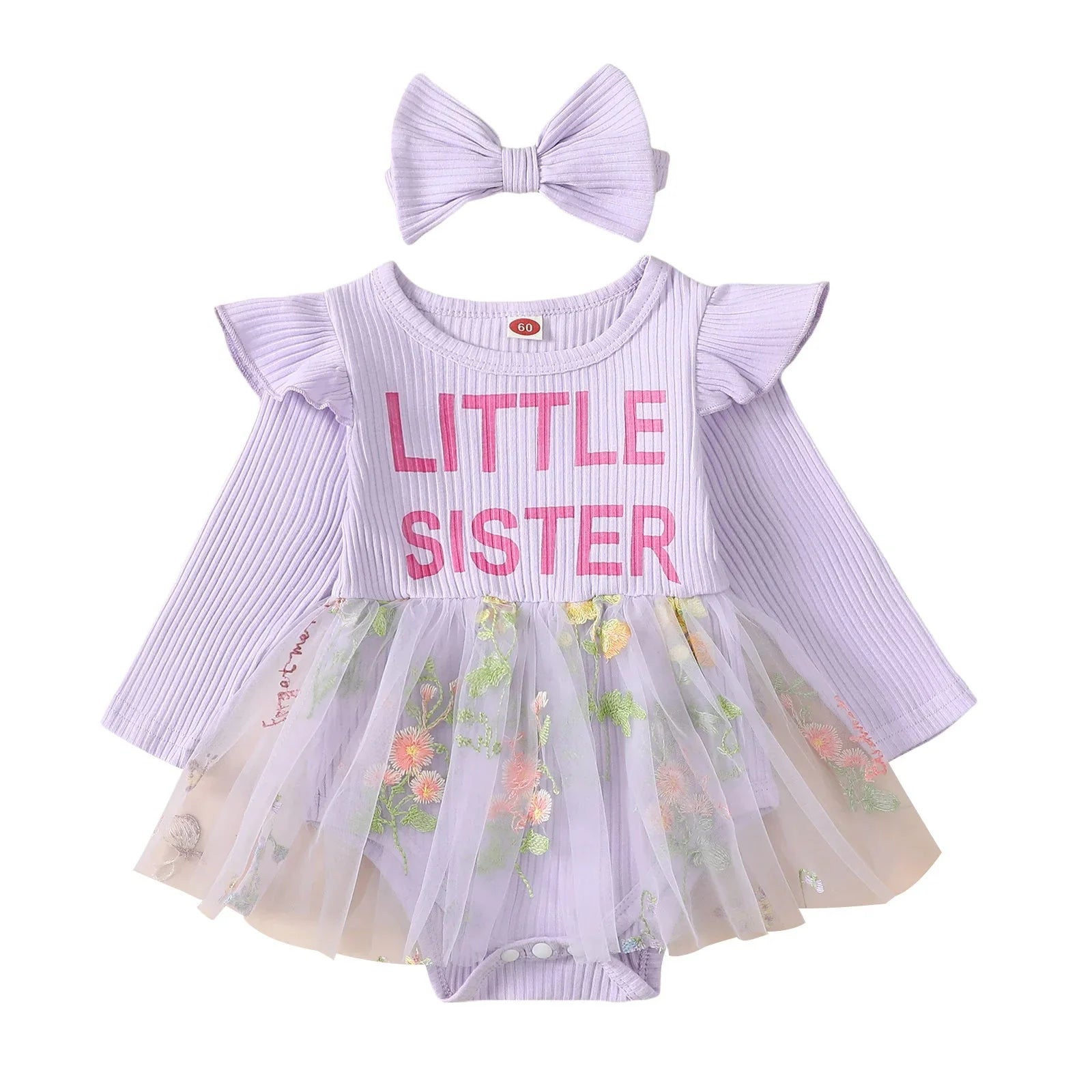 Little Sister Floral Mesh Tutu Dress