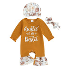 Auntie is My Bestie Floral Romper
