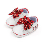 Leopard Bow Baby Sneakers