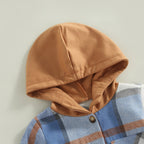 Boys Fall Plaid Hooded Flannel