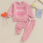 Mommy is My Bestie Heart Outfit