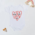 Mom Dad & Me Heart Onesie