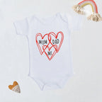 Mom Dad & Me Heart Onesie