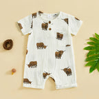 Highland Cattle Button Romper