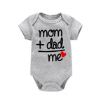 Mom Plus Dad Equals Me Funny Onesie (Multiple Colors)