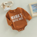 Mama's Coffee Date Long Sleeve Onesie