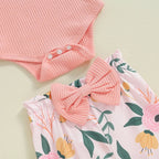 Floral Daddy's Girl Outfit with Hat & Headband