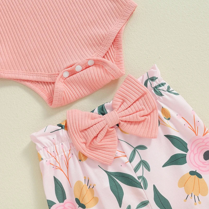 Floral Daddy's Girl Outfit with Hat & Headband