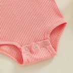 Ribbed Ruffles Solid Onesie