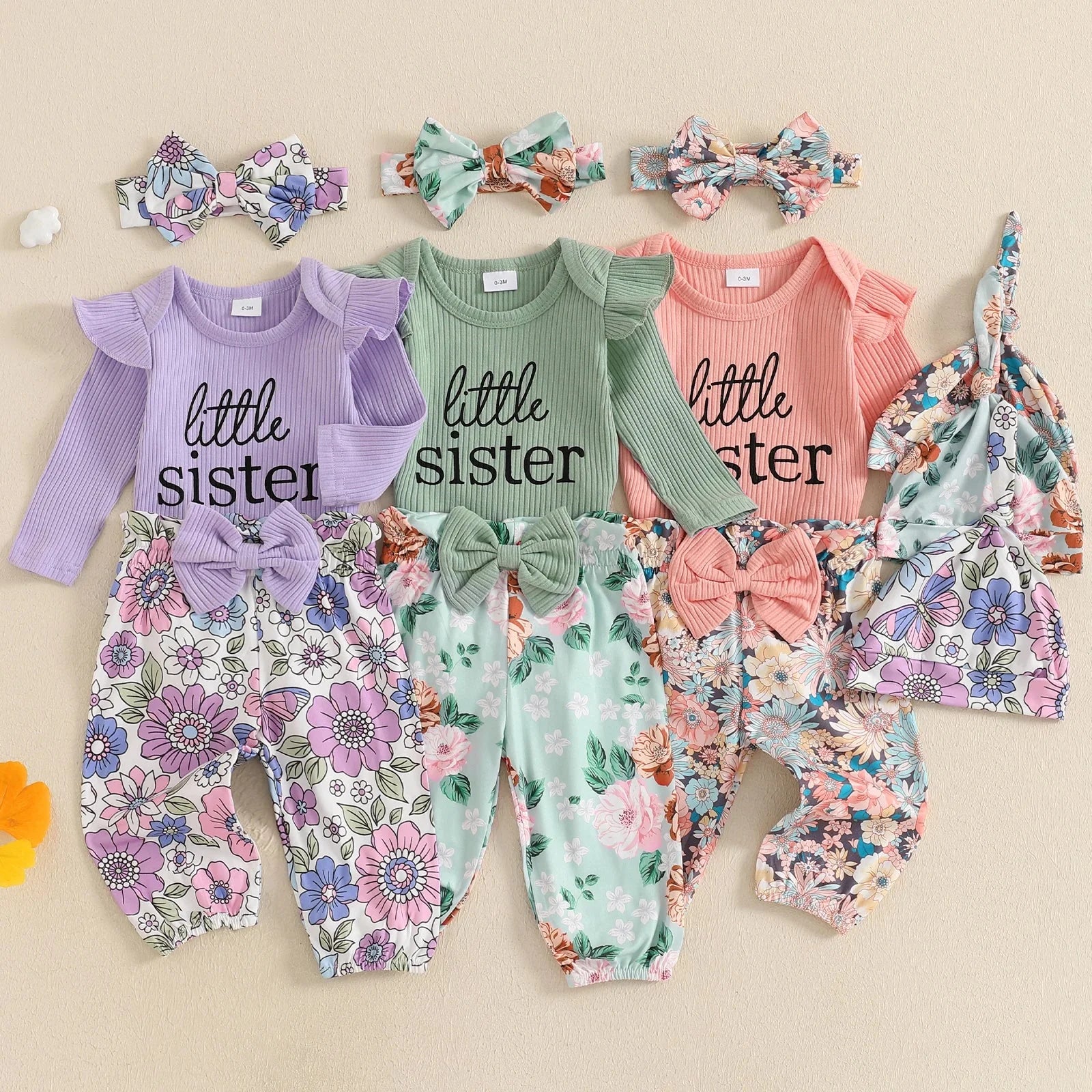 Little Sister 4 Piece Flower Outfit