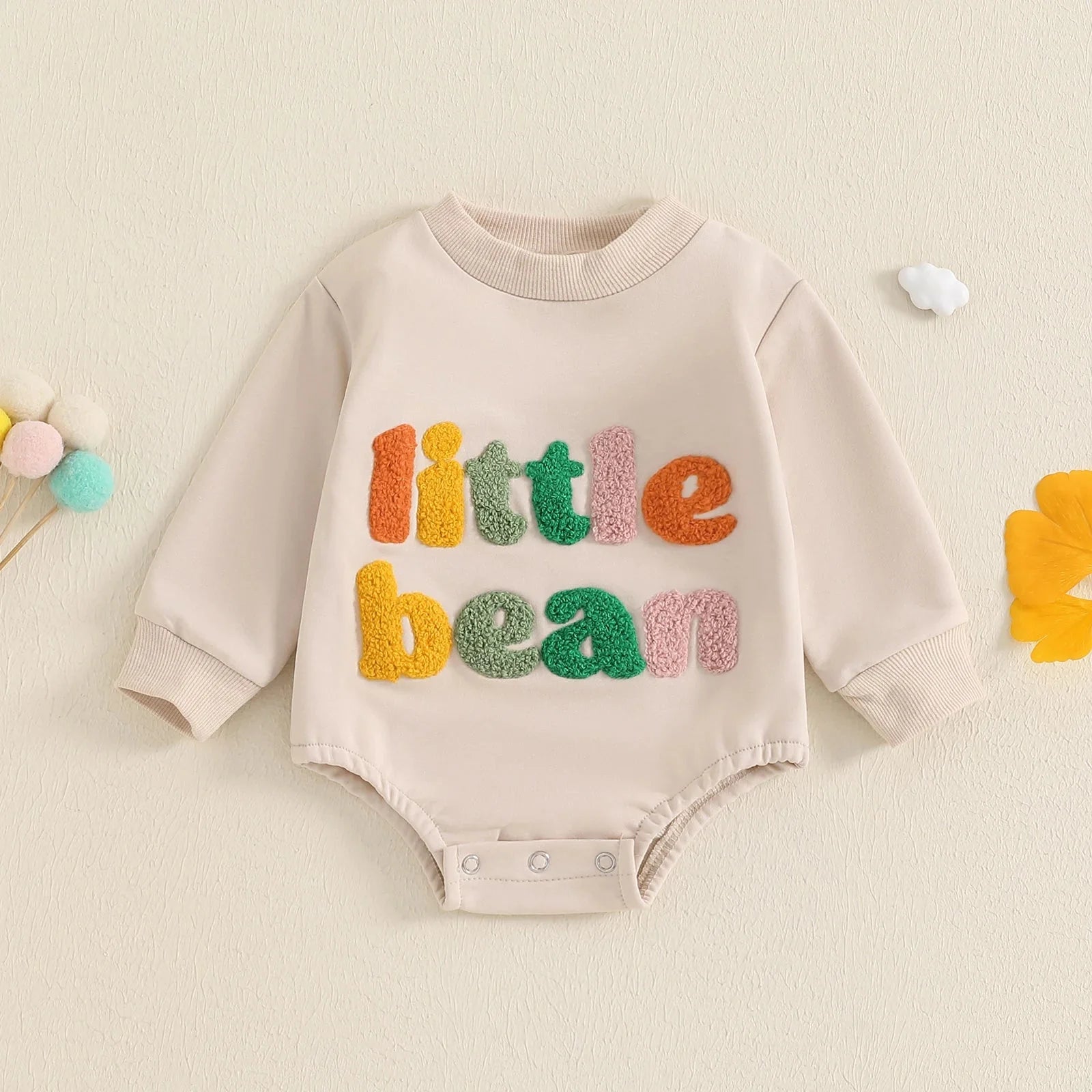 Little Bean Embroidered Onesie