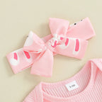 Bunny Ruffle Overalls Easter Dress Outfit