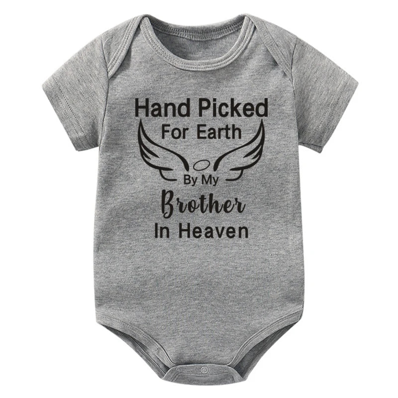 Hand Picked for Earth By My Brother in Heaven Onesie