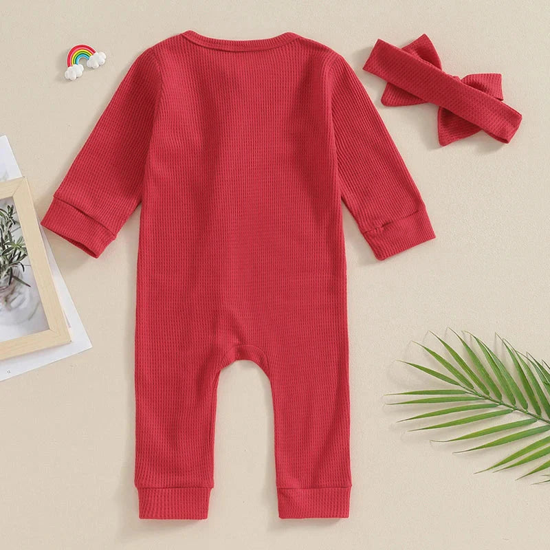 Ribbed Ruffles Onesie & Bow