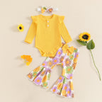 Lucia Floral Bell Bottom Outfit & Headband