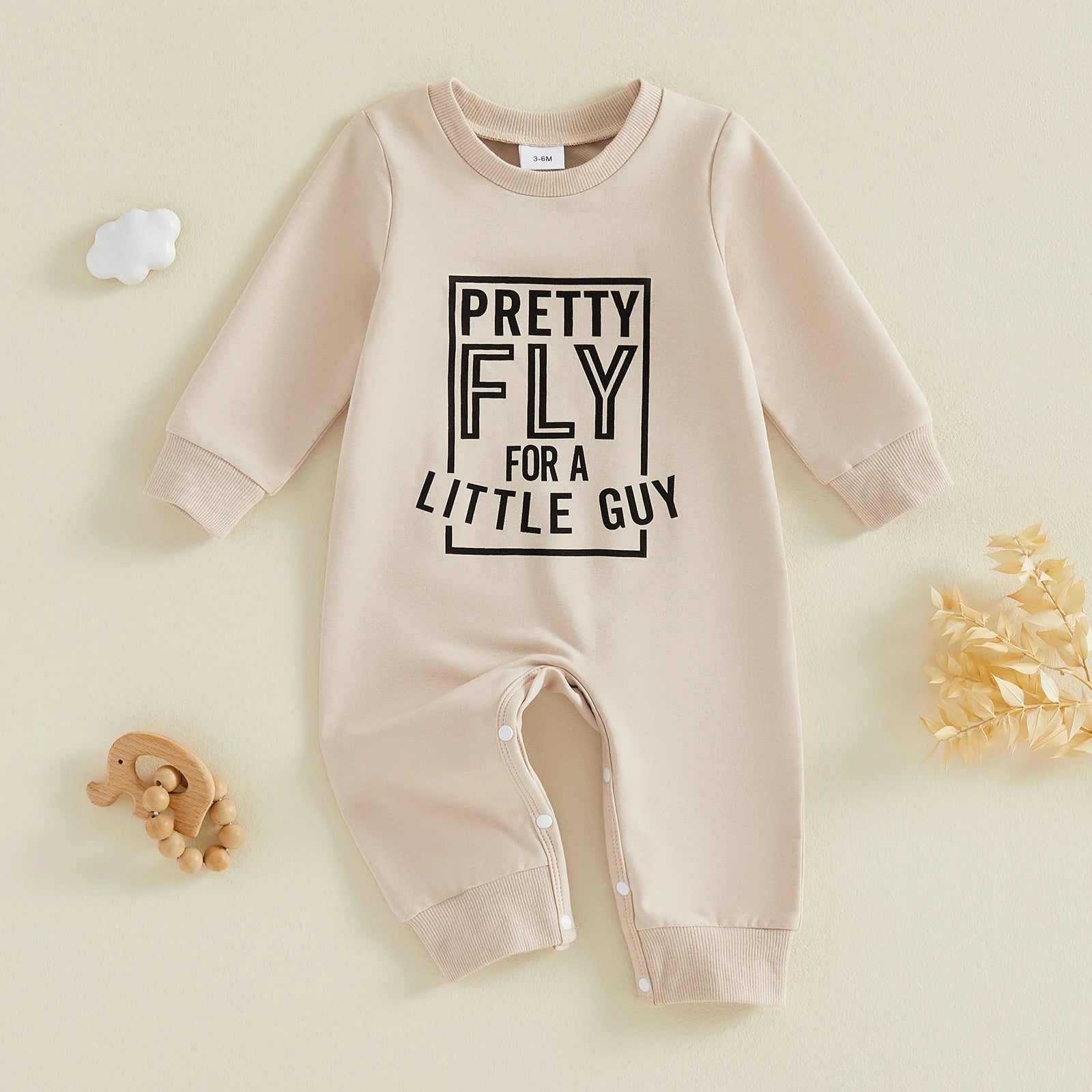 Pretty Fly for a Little Guy Long Sleeve Romper