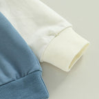 Contrast Color Hoodie Jogger Set