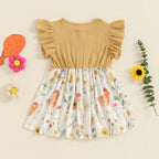 Ruffled Chicken Button Dress