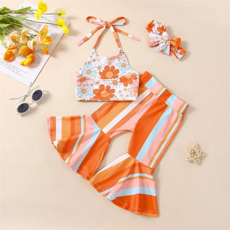Striped Flower Hippie Outfit