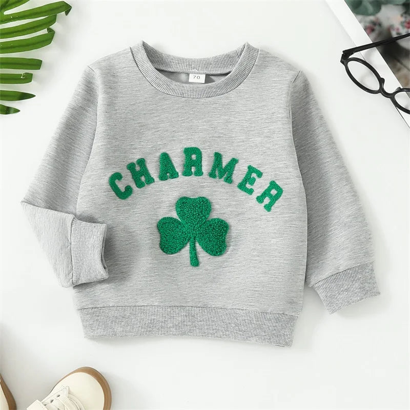 Charmer Clover Embroidered Sweater