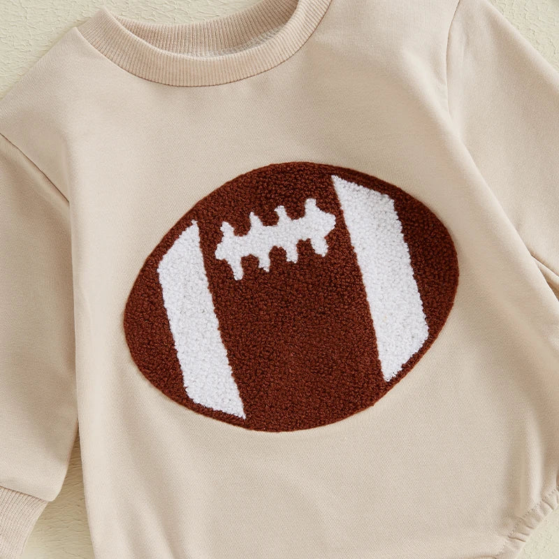 Embroidered Football Onesie