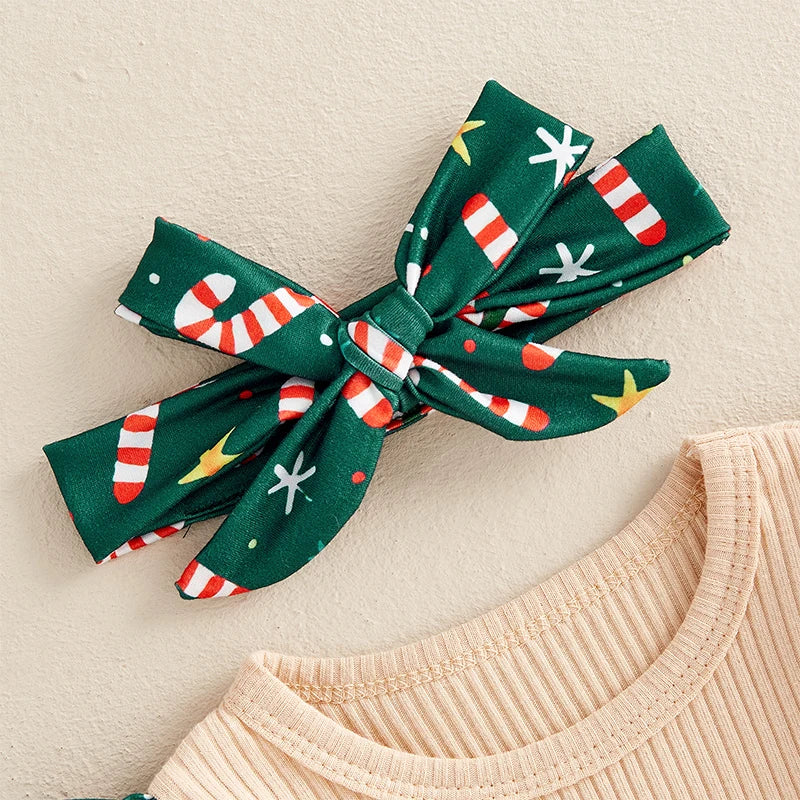 Candy Cane Cutie Romper & Bow