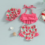 Ruffled Mermaid Fruit Swimsuit & Hat