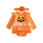 🎃 Boo Pumpkin Baby Girl Romper