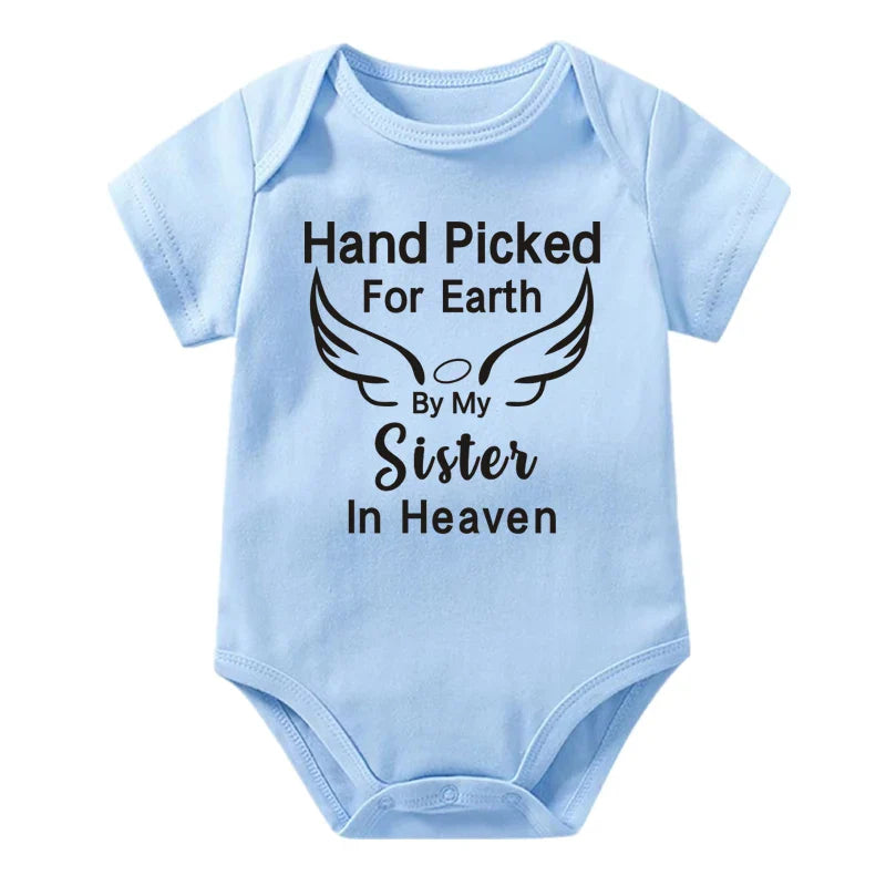 Hand Picked for Earth By My Sister in Heaven Onesie