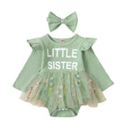 Little Sister Floral Mesh Tutu Dress