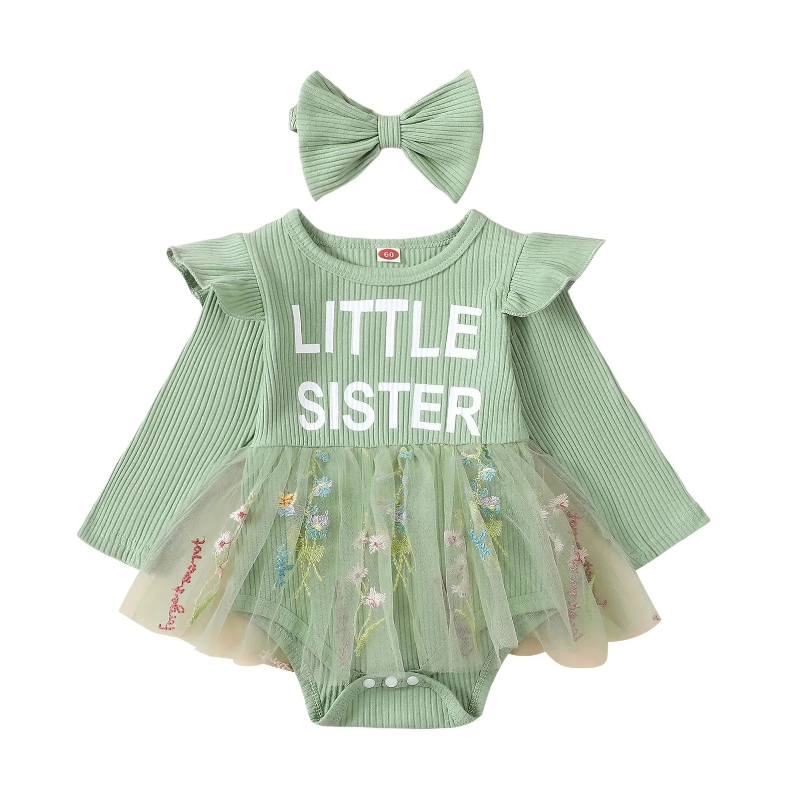 Little Sister Floral Mesh Tutu Dress