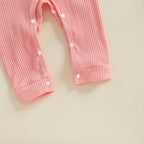 Ribbed Heart Onesie & Hat