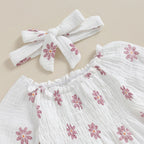 Floral Boho Dress & Matching Bow