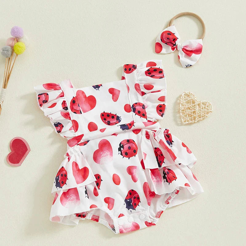 Little Love Bug Romper &  Headband