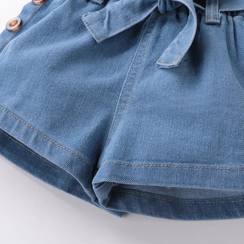 Lace Off Shoulder Top & Belted Shorts