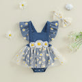 Denim Lace Daisy Dress & Headband