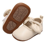 Baby Girl Bow Leather Flat Shoes