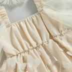 Puff Sleeve Butterfly Dress & Headband