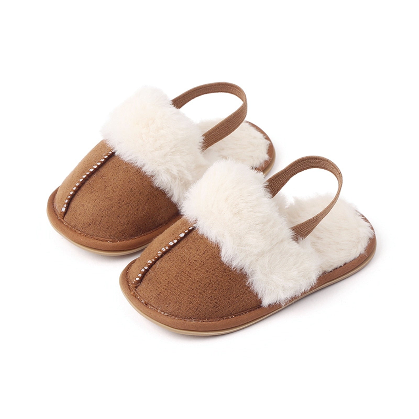 Plush Slip On Strap Shoes